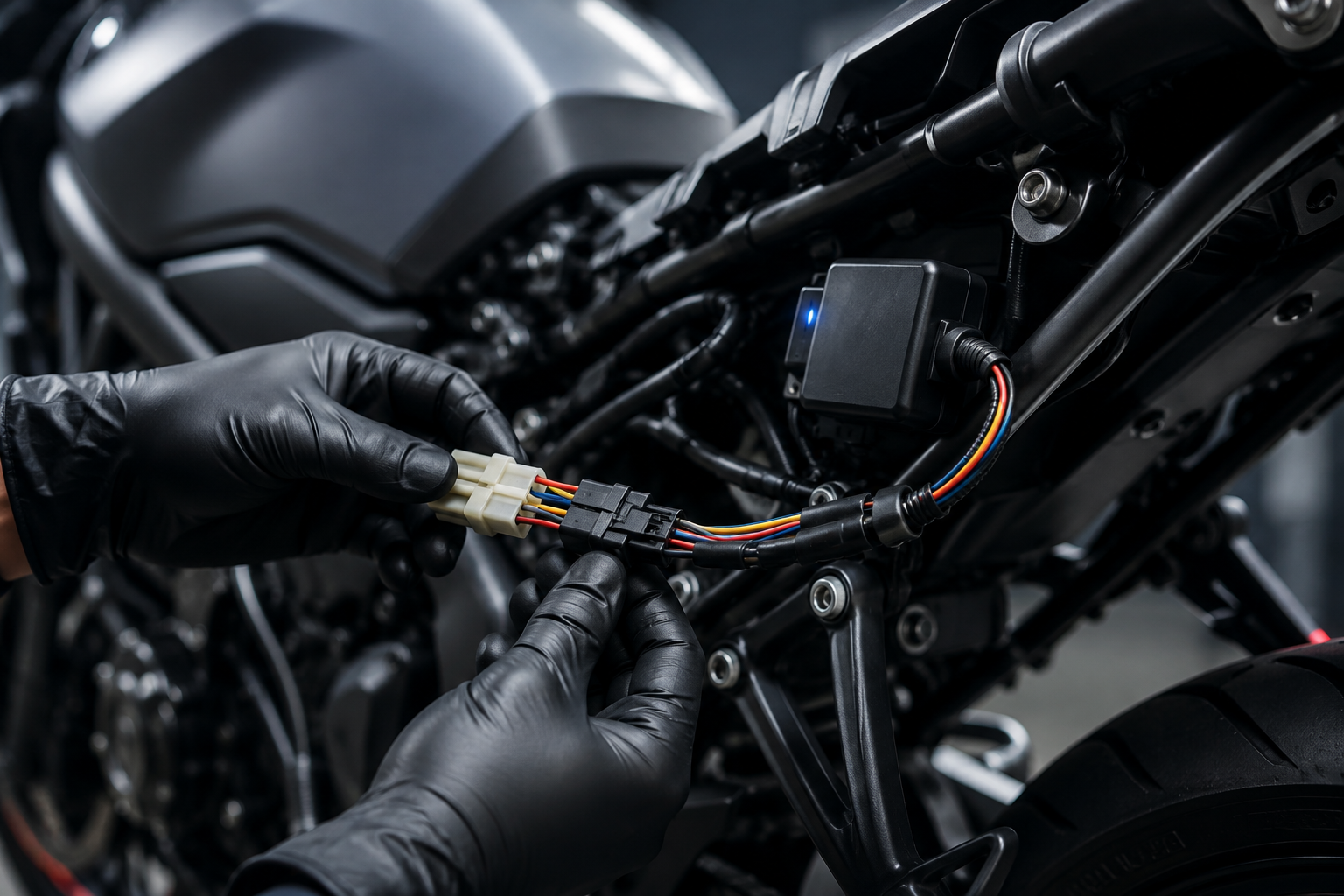 How to Install a Tracker on a Motorcycle Without Voiding the Warranty? Technical Guide with Plug-and-Play Connectors