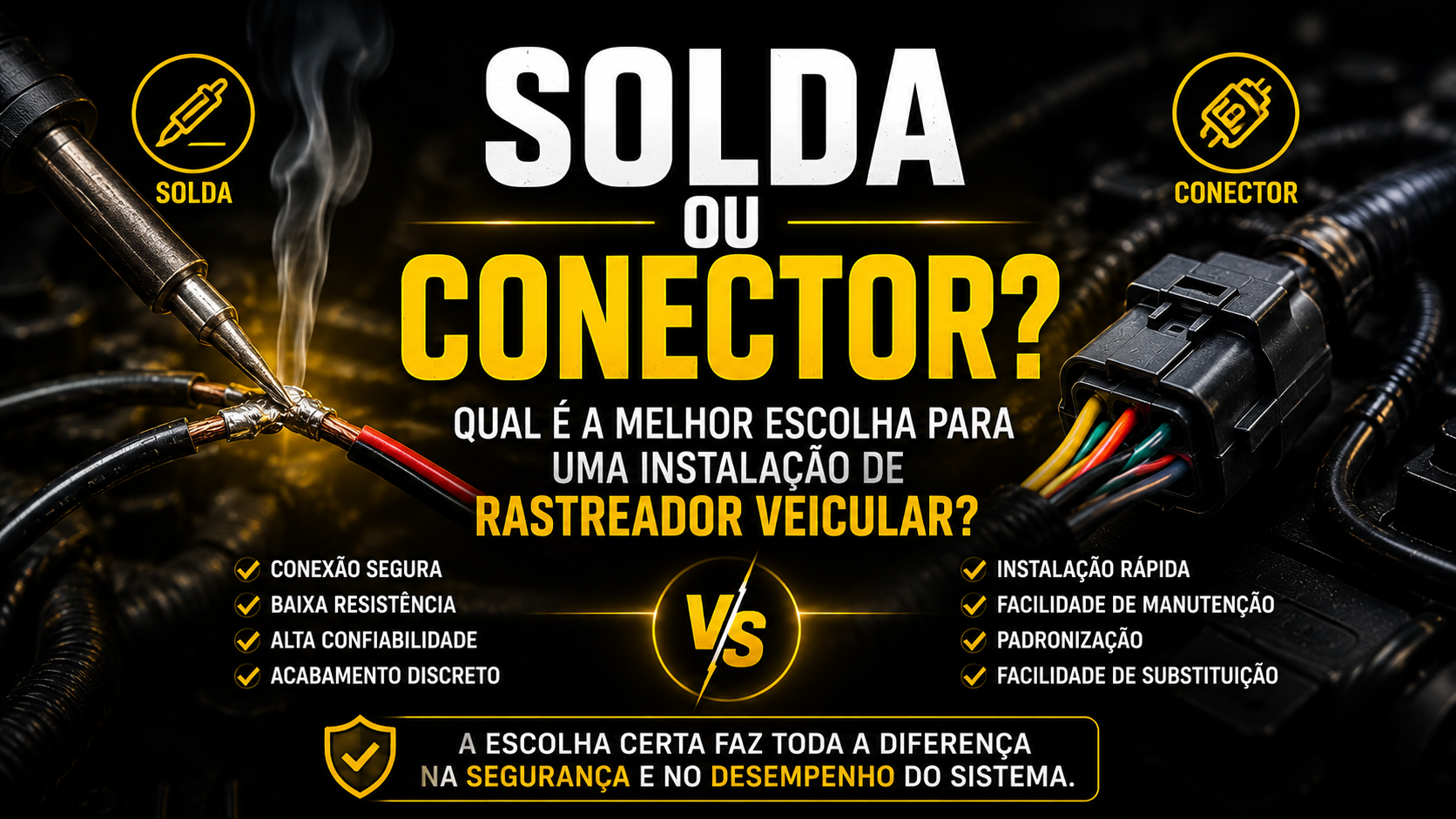 Solda ou Conector? Qual é a Melhor Escolha para uma Instalação de Rastreador Veicular?