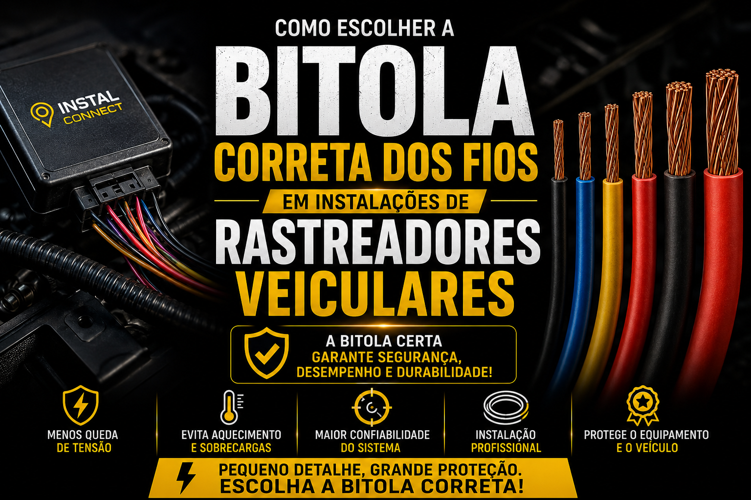 Como Escolher a Bitola Correta dos Fios em Instalações de Rastreadores Veiculares