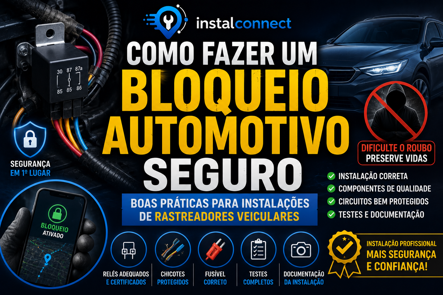 Como Fazer um Bloqueio Automotivo Seguro: Boas Práticas para Instalações de Rastreadores Veiculares